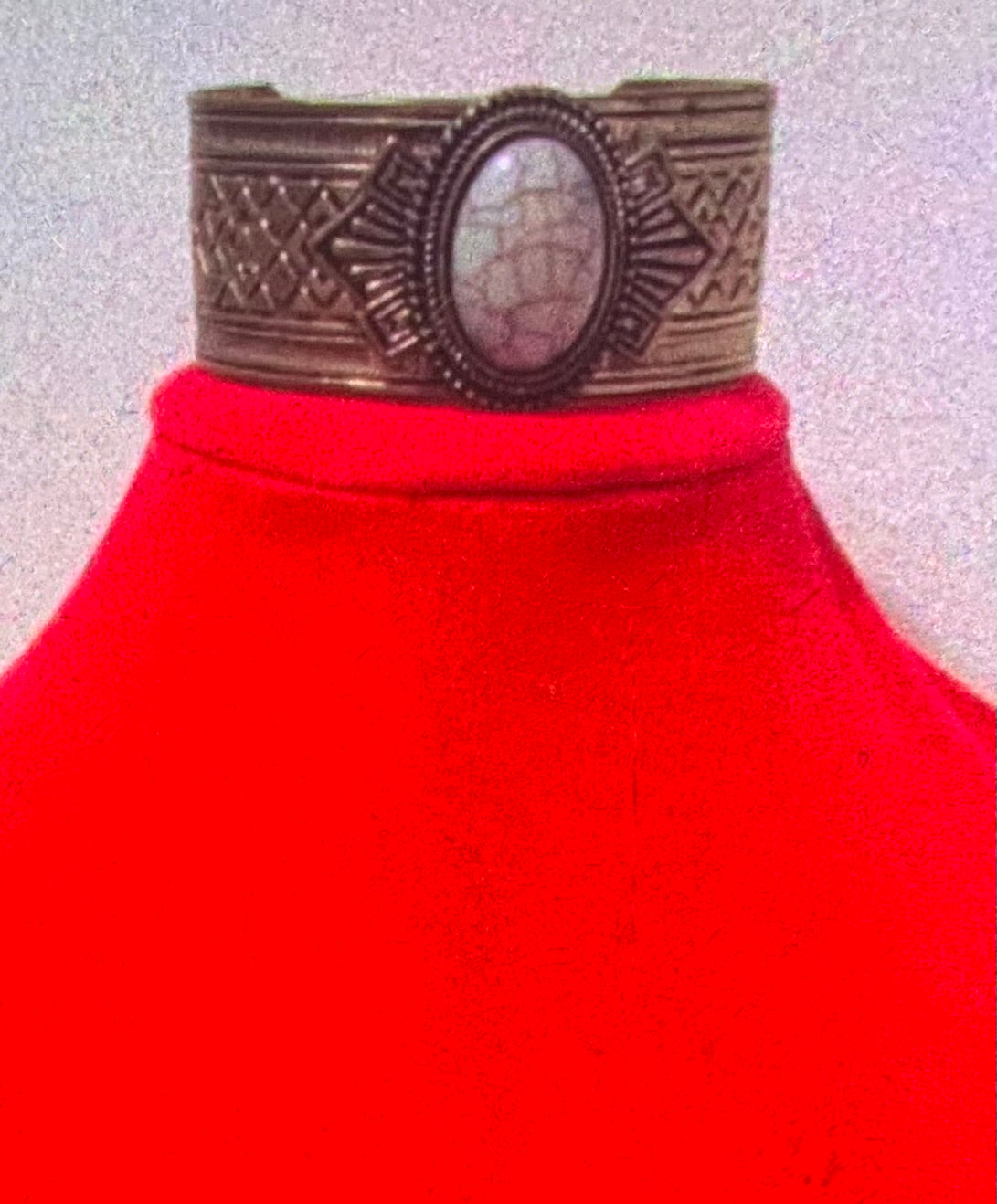 J Crew Ivory Crackle Marble Silver Cuff Bracelet