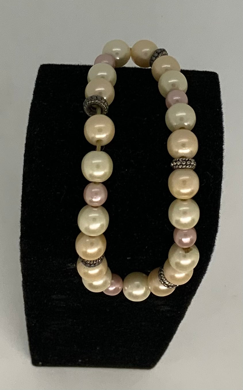 Elegant Multi Color Faux Pearl Bracelet