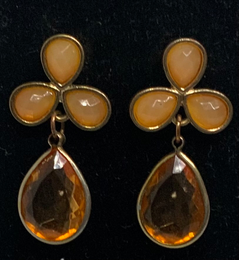 Elegant Target Peach Stud Dangle Earrings