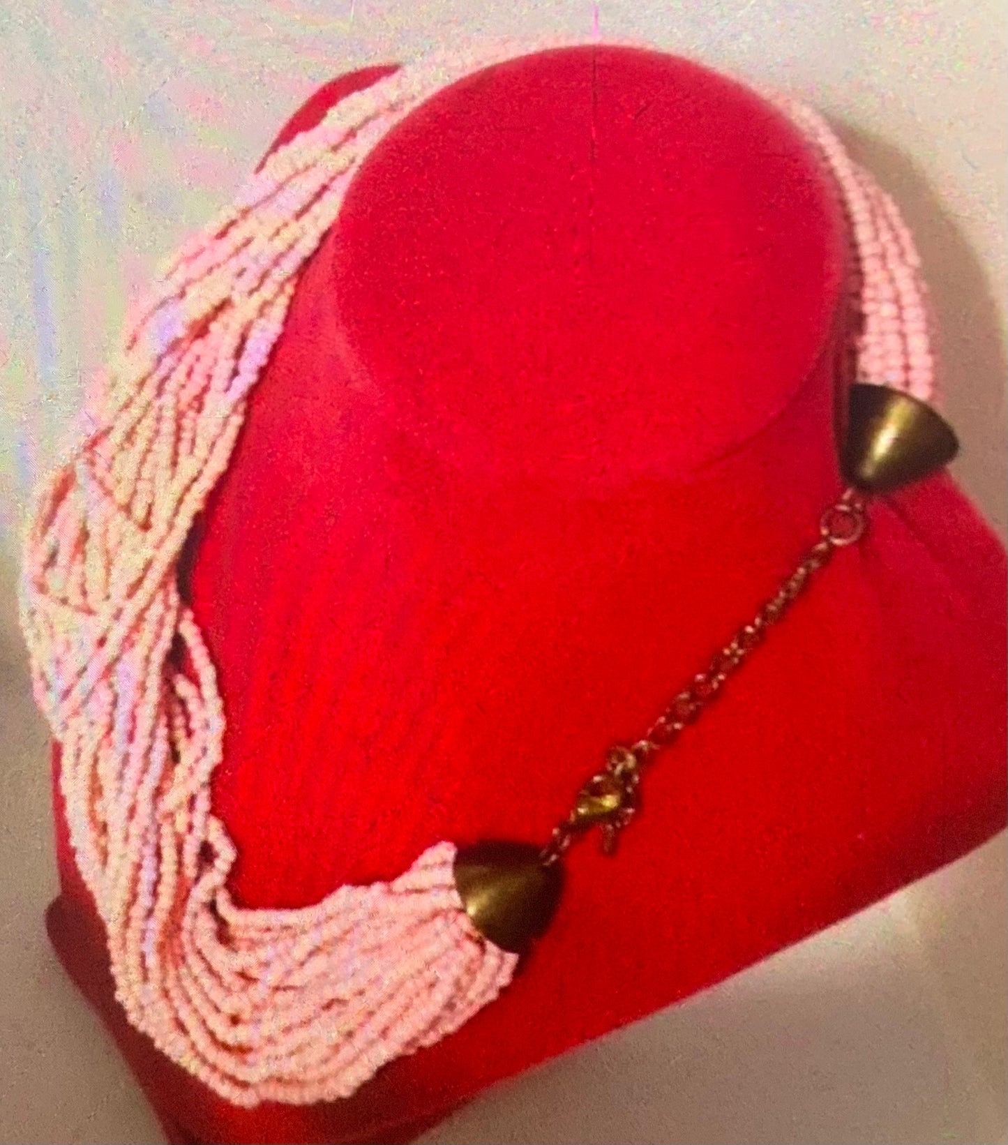 Ethnic Vintage Inspired Bohemian Pink Beaded necklace