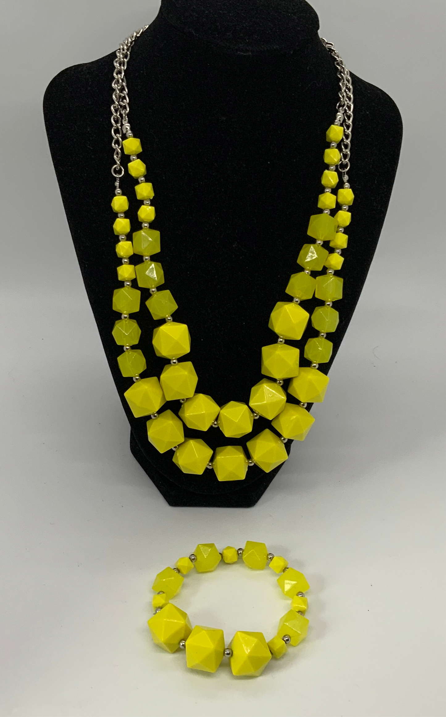 Paparazzi Yellow Cube Glimpses of Malibu Fashion Necklace & Bracelet