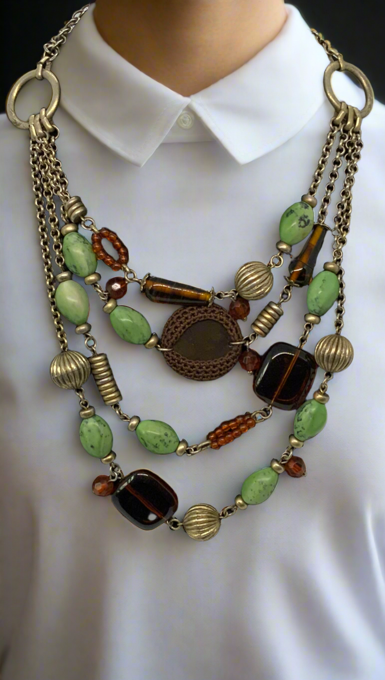 Elegant Beaded Chain Necklace