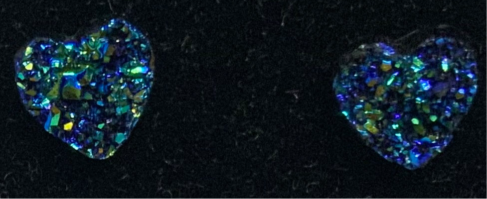 Beautiful Heart Shape Iridescent Earrings
