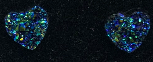 Beautiful Heart Shape Iridescent Earrings