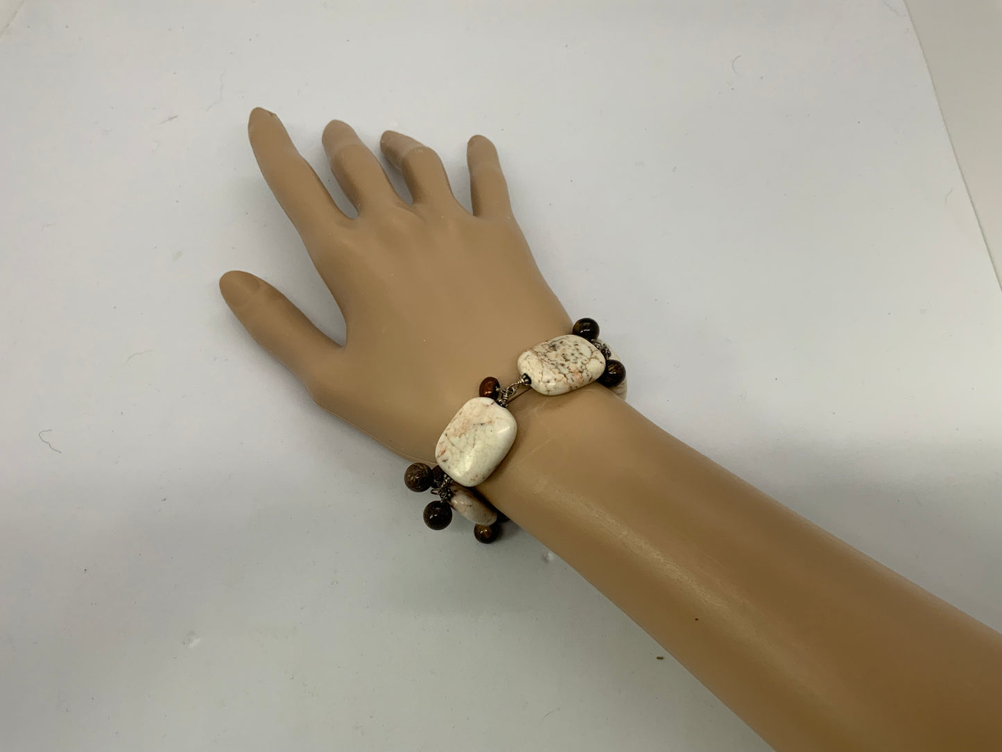 Gemstone & Tiger’s Eye Bead Bracelet