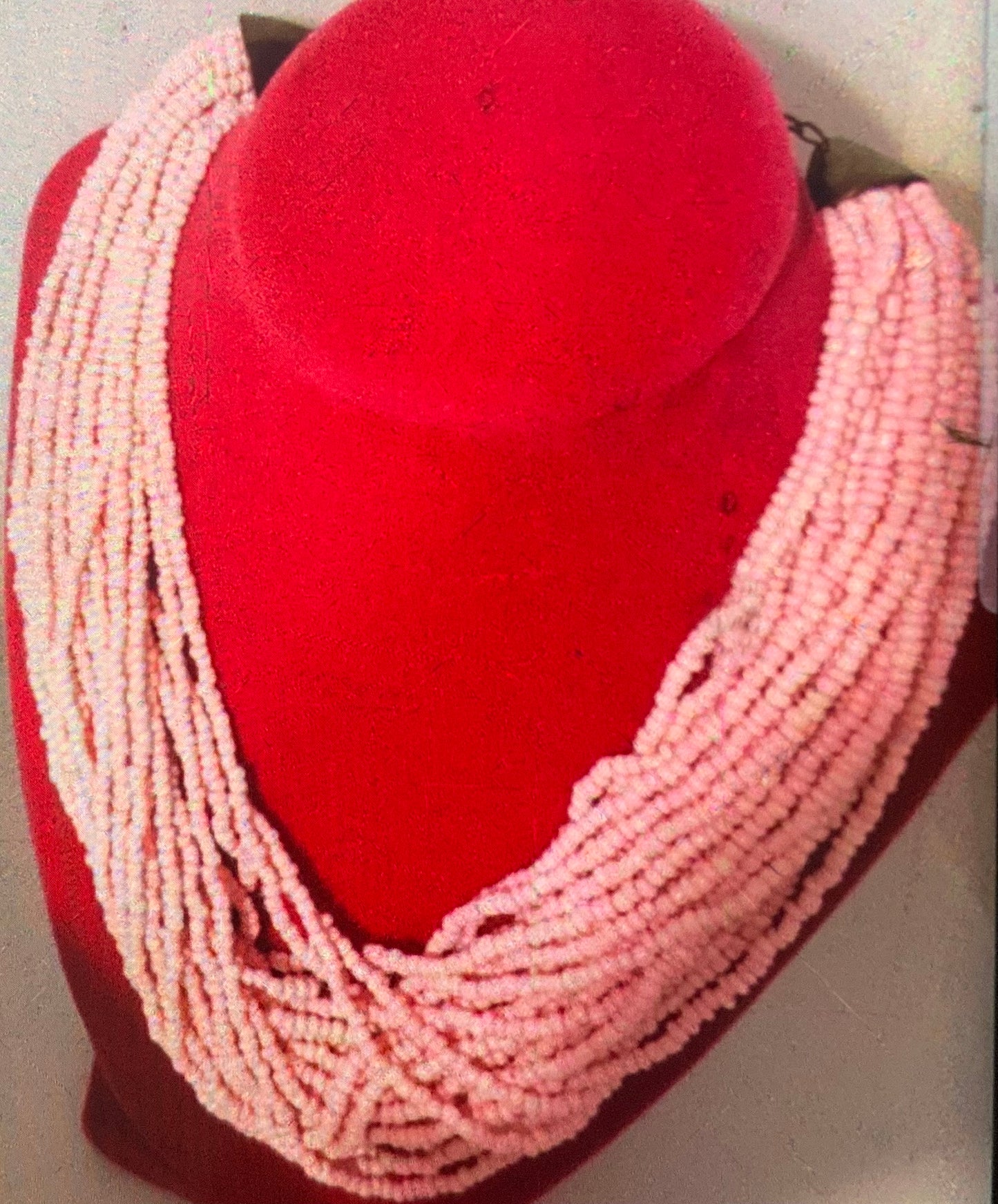 Ethnic Vintage Inspired Bohemian Pink Beaded necklace